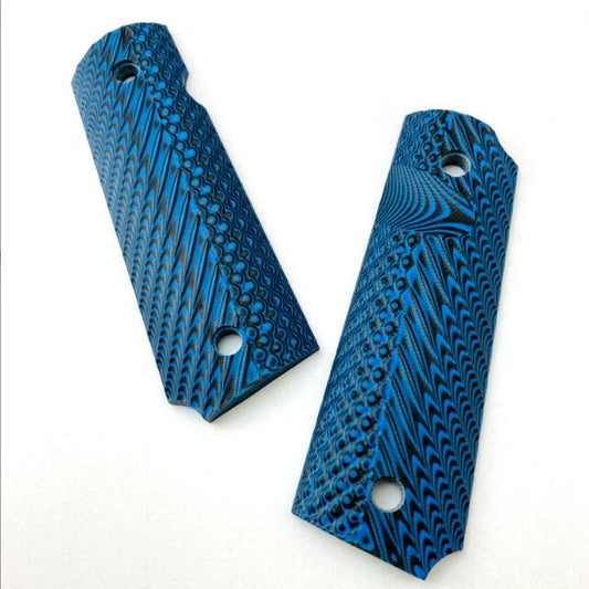 Custom Blue Model2 Grips For 1911 GBB Gel Blaster