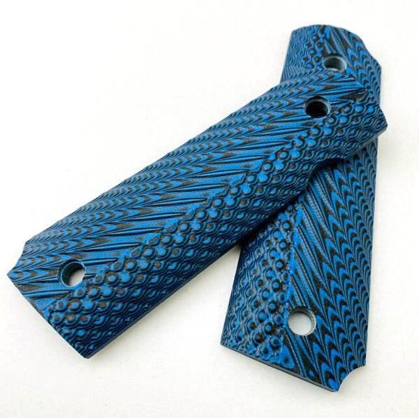 Custom Blue Model2 Grips For 1911 GBB Gel Blaster