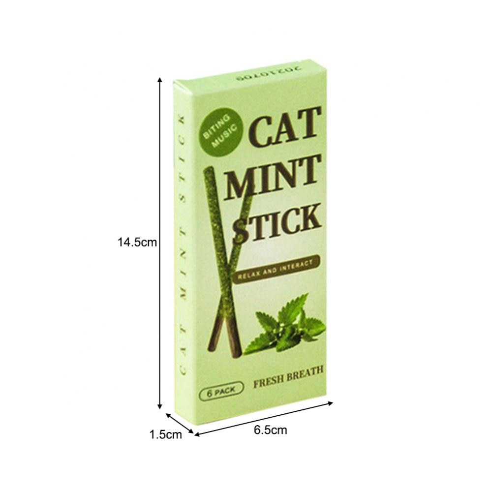 6 Sticks/box Cat Chews Products All Natural Catnip Sticks Wood Tengo Molar Sticks Teeth Cleaning Cat Sticks for Cats of All Ages