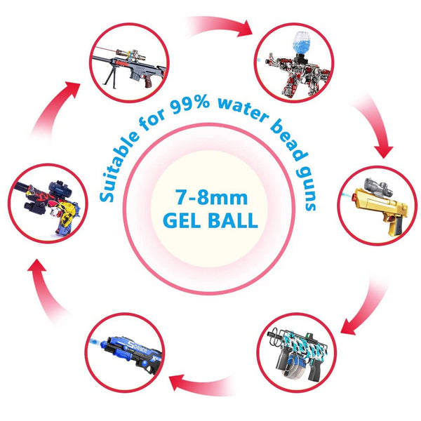 30000pcs Water Balls 7-8 mm Gel Ball Blaster Bullets Gel Ball For Outdoor Activities Shooting Team Game toys Accessories