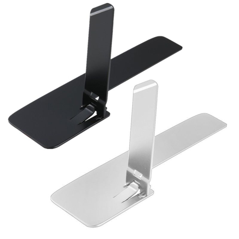 Ultra-thin Mini Metal Folding Mobile Phone Holder Stand for IPhone Samsung Xiaomi Invisible Portable Phone Kickstand Bracket