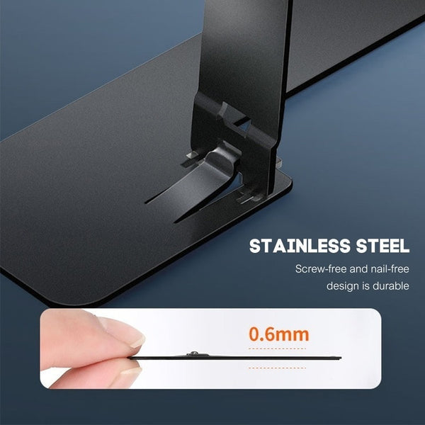 Ultra-thin Mini Metal Folding Mobile Phone Holder Stand for IPhone Samsung Xiaomi Invisible Portable Phone Kickstand Bracket