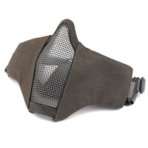 Tactical Mask Half Face Protective Mask Gel blaster mask Shooting Hunting Steel Mesh Foldable