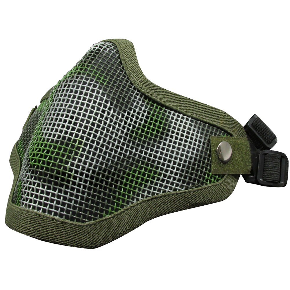 Tactical Mask Half Face Military Mask Metal Mesh Skull Protection Tactical  Gel blaster mask Military Mask Hunting Accessories