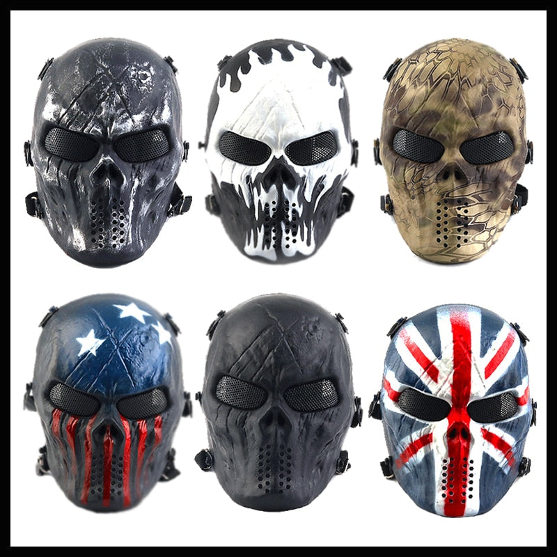 Tactical mask Full Face Skull Mask CS Equipment   for Masquerade Halloween Cosplay Gel blaster Mask