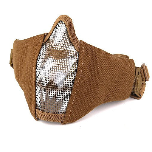 Tactical Mask Half Face Protective Mask Gel blaster mask Shooting Hunting Steel Mesh Foldable