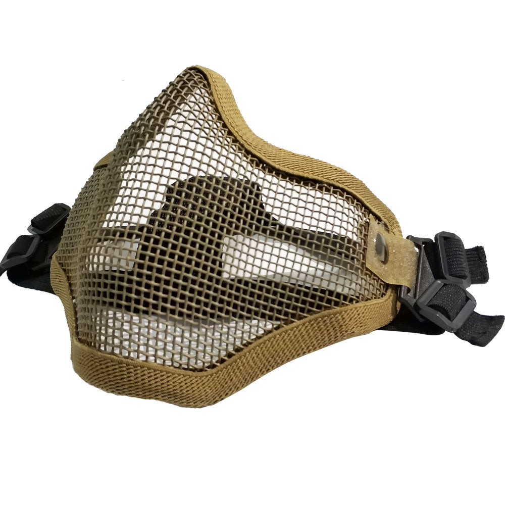 Tactical Mask Half Face Military Mask Metal Mesh Skull Protection Tactical  Gel blaster mask Military Mask Hunting Accessories