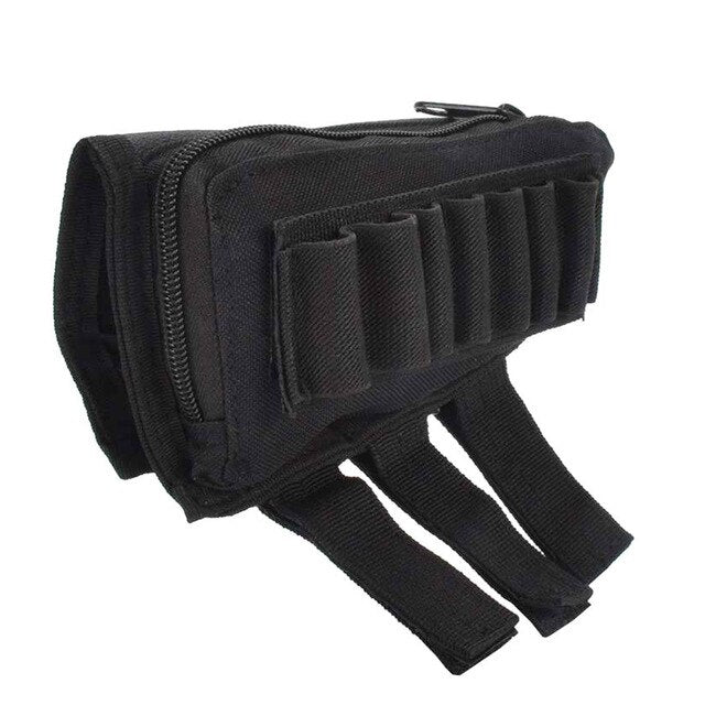 Tactical Muti-functional Hunting Zipper Rifle Buttstock Pack Bag Cheek Pad Rest Shell Mag Ammo Pouch Pocket Magazine GEL BLASTER SHELL