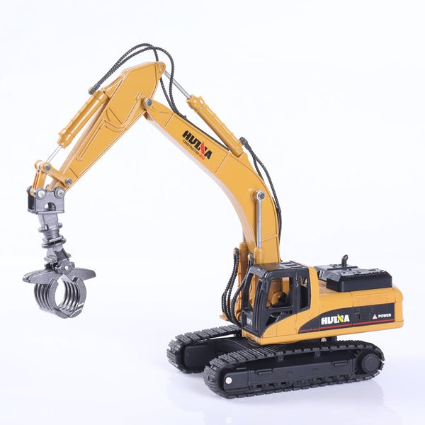 HUINA 1:50 Diecast Model Alloy simulation vehicle Car Die-Cast Dump Truck Bulldozer Wheel Loader Excavator kids toy collectables
