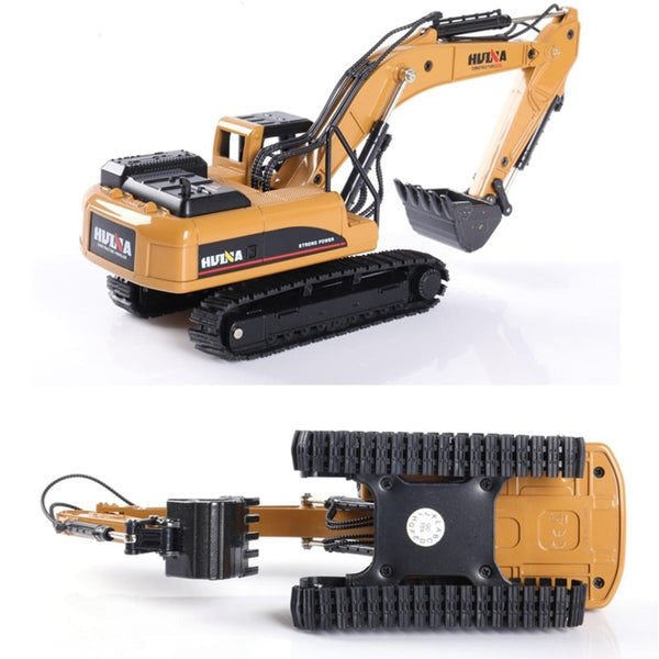 HUINA 1:50 Diecast Model Alloy simulation vehicle Car Die-Cast Dump Truck Bulldozer Wheel Loader Excavator kids toy collectables