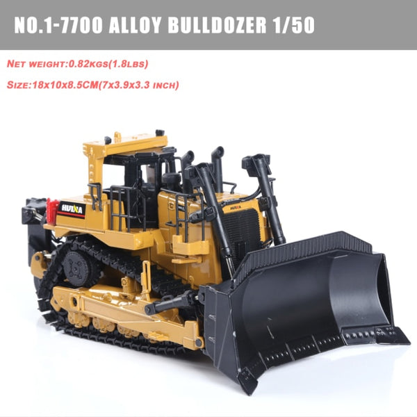 HUINA 1:50 Diecast Model Alloy simulation vehicle Car Die-Cast Dump Truck Bulldozer Wheel Loader Excavator kids toy collectables