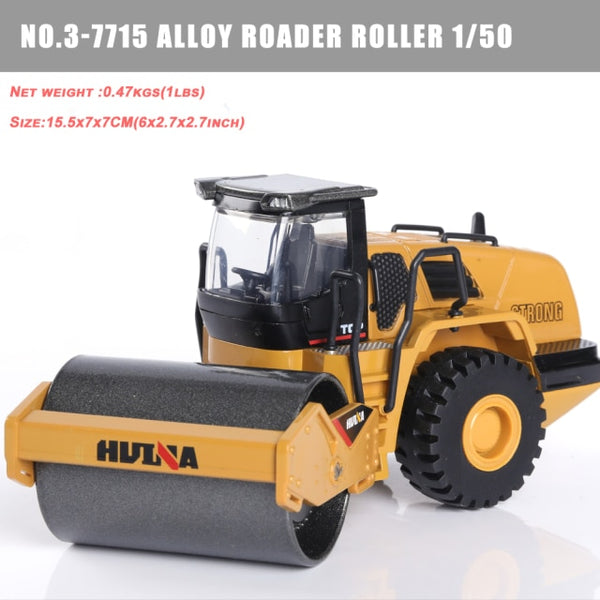 HUINA 1:50 Diecast Model Alloy simulation vehicle Car Die-Cast Dump Truck Bulldozer Wheel Loader Excavator kids toy collectables