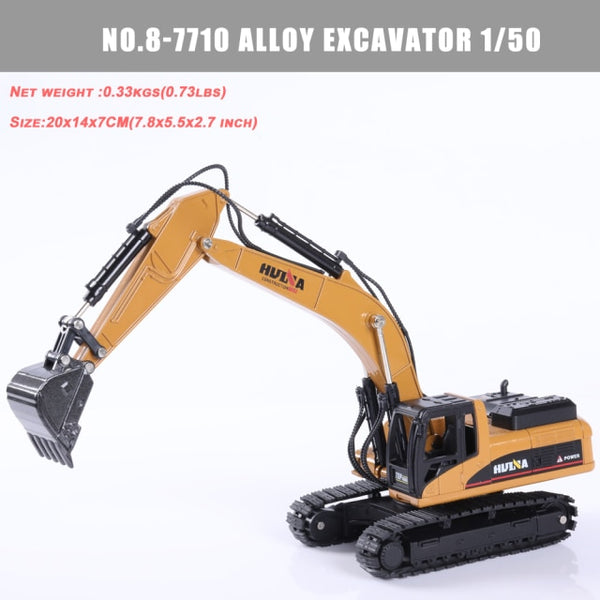 HUINA 1:50 Diecast Model Alloy simulation vehicle Car Die-Cast Dump Truck Bulldozer Wheel Loader Excavator kids toy collectables