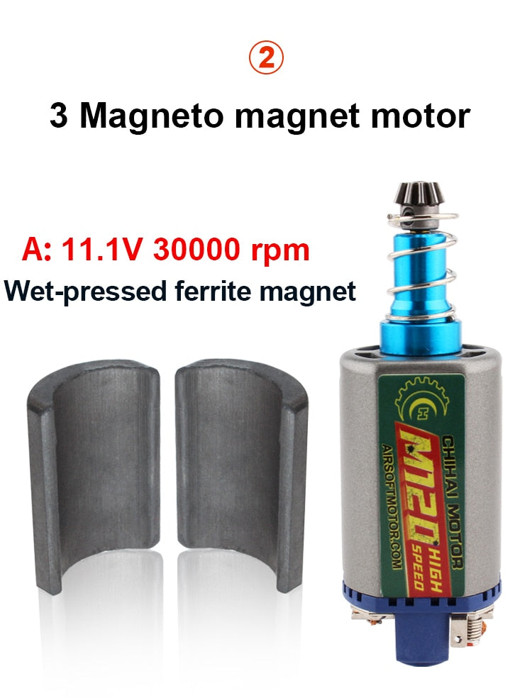 CHIHAI MOTOR M120/140/160 High Torque/ High Speed Motor AEG/ EBB Motor Long sharft for Airsoft M4/MP5 M16 G3 P90 AK