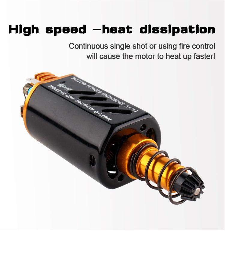 chihai motor 480 CNC M150 high speed AEG Motor Long sharft for M4A1-J9 ACR-J10 gel blaster