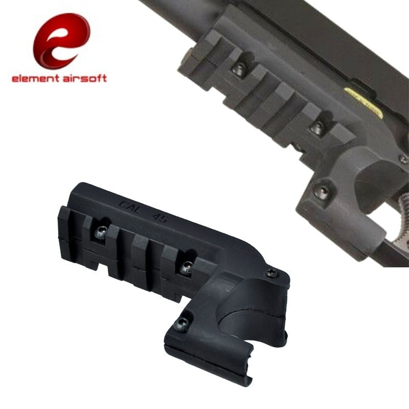 Element Airsoft Clot 1911 M1911 45 Pistol 20mm Under Rail Mount Pistol Rail Adapter Laser Mount Softair BK DE PA0205