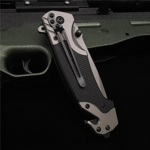 23CMFolding Knife  Pocket Knives G10 Handle Tactical Outdoor Survival Combat EDC Hunting Folding Knifes