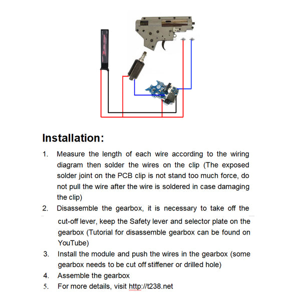T238 Digital Trigger Unit V2-1.9 for AIRSOFT and Gel Blaster v2 Gearbox