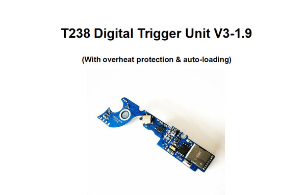 T238 Digital Trigger Unit V3-1.9 Programmable MOSFET for AIRSOFT and Gel Blaster Gearbox  with Overheat Protection &amp; Auto-loading